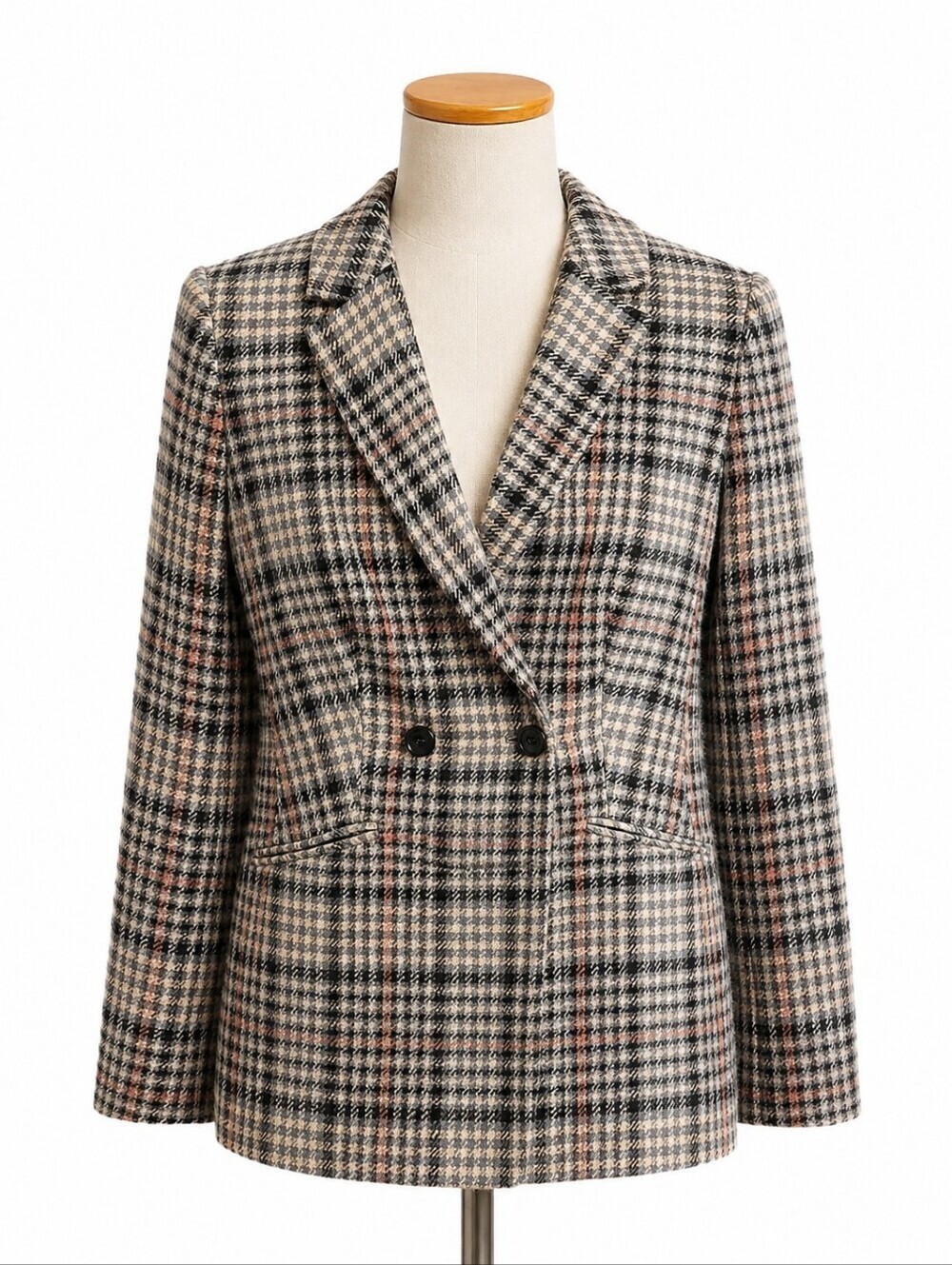 Talbots Double Breasted Bradwell Plaid Blazer  2 Preppy Academia Career Clueless